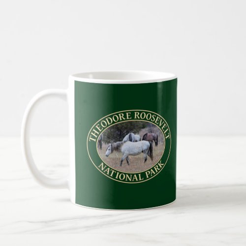 Wild Horses at Theodore Roosevelt National Park Coffee Mug