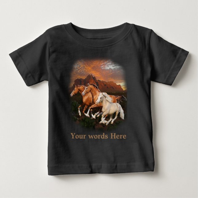 Wild Horses Baby T-Shirt (Front)