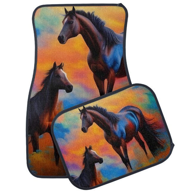 Wild Horses  Car Floor Mat (Set)