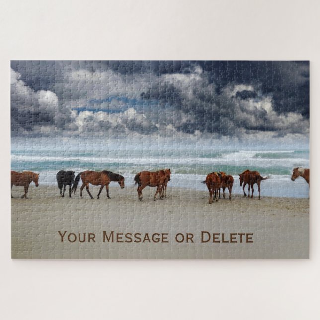 Wild Horses Corolla Outer Banks NC Jigsaw Puzzle (Horizontal)