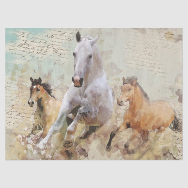 Wild Horses - Decoupage Design Tissue Paper (Front)