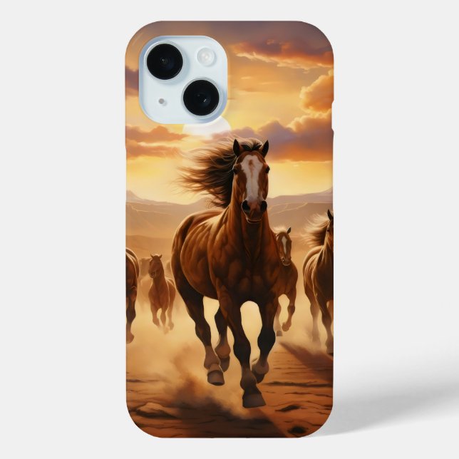 Wild Horses Desert Case-Mate iPhone Case (Back)