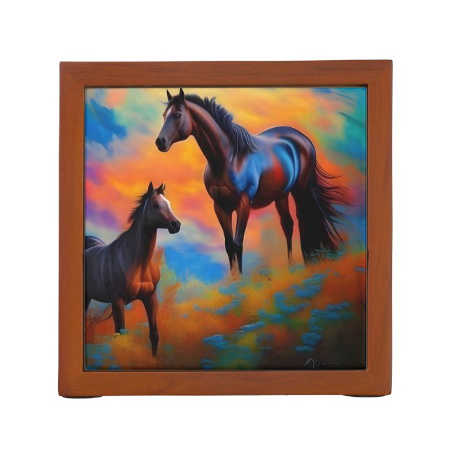 Wild Horses  Desk Organizer (Back)