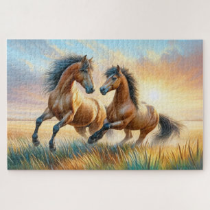 Wild Horses, Galloping Horses, Majestic Animals, Jigsaw Puzzle
