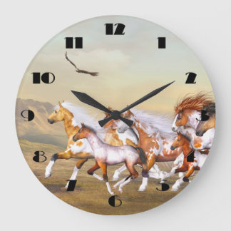 Wild Horses Herd Wall Clock