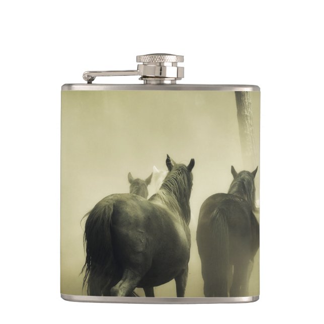 Wild Horses Hip Flask (Front)