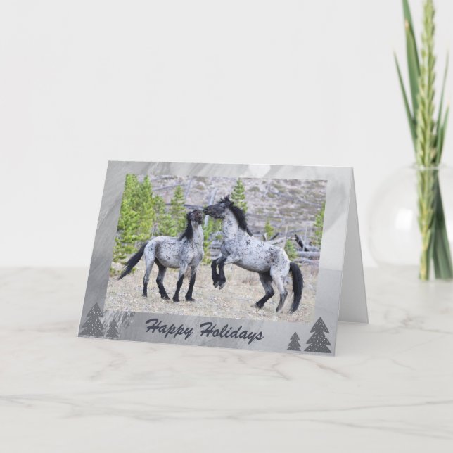 Wild Horses Holiday Card (Front)