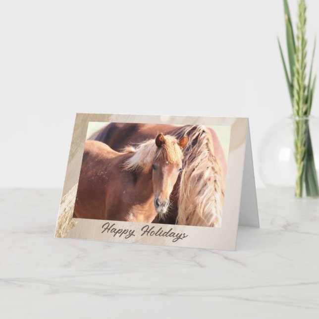 Wild Horses Holiday Card (Front)