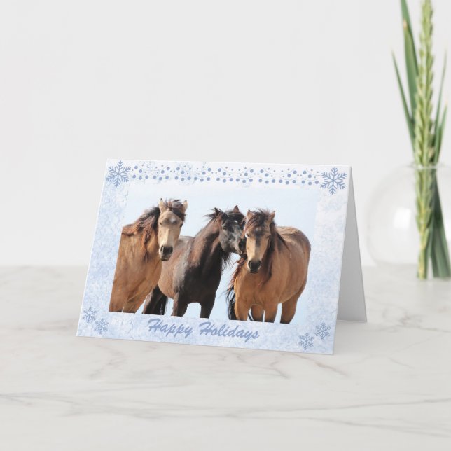 Wild Horses Holiday Card (Front)