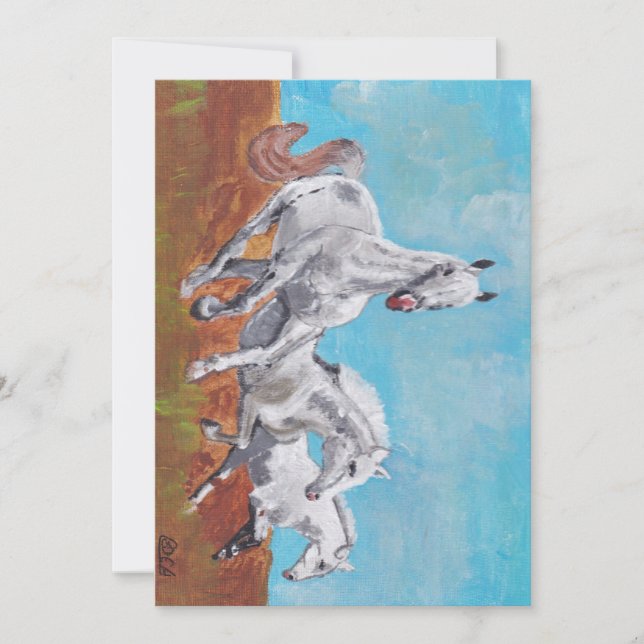 Wild Horses in acrylic Invitation (Front)