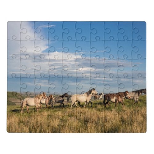 Wild Horses in Theodore Roosevelt National Park Jigsaw Puzzle