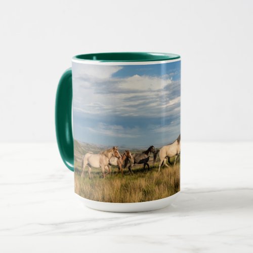 Wild Horses in Theodore Roosevelt National Park Mug