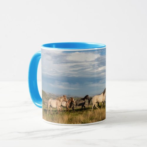 Wild Horses in Theodore Roosevelt National Park Mug