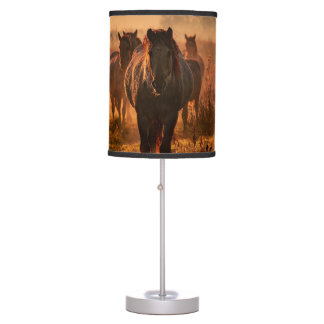 Wild Horses: Intense Gaze Encounter Table Lamp