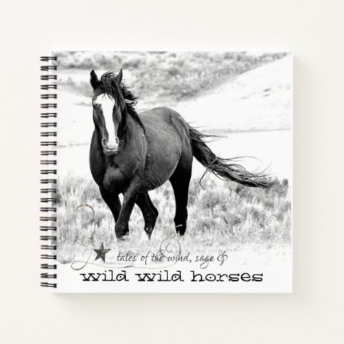 Wild Horses Journal Diary Spiral Notebook
