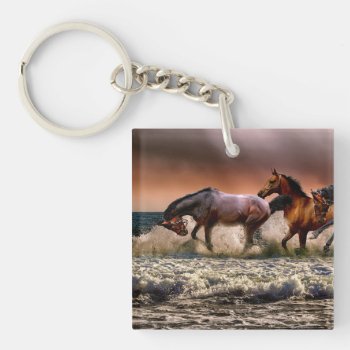 Wild Horses Keychain by MarblesPictures at Zazzle