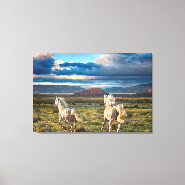 WILD HORSES  “Live to Run” Canvas Print (Front)