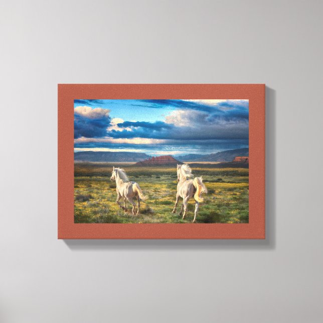WILD HORSES  “Live to Run” Canvas Print (Front)