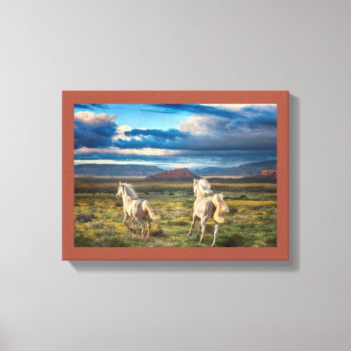 WILD HORSES  Live to Run Canvas Print