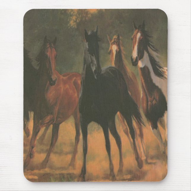 Wild Horses Mouse Pad (Front)
