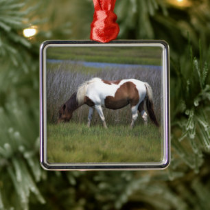 Wild Horses of Assateague Ceramic Ornament
