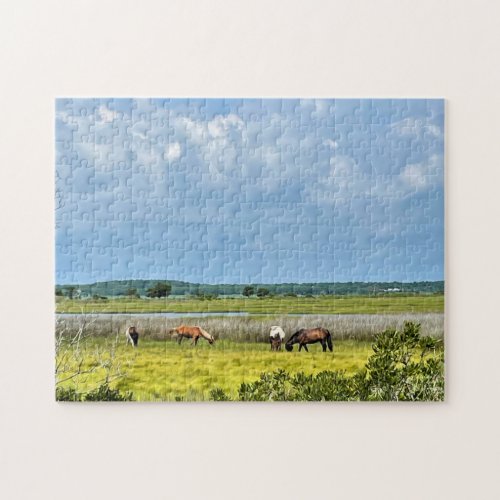 Wild Horses of Assateague Jigsaw Puzzle