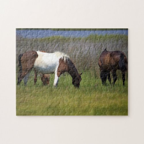 Wild Horses of Assateague Jigsaw Puzzle