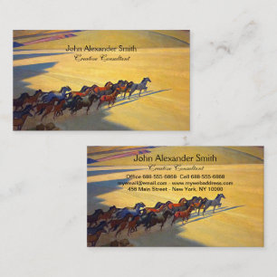 Wild Horses of Nevada by Maynard Dixon Business Card