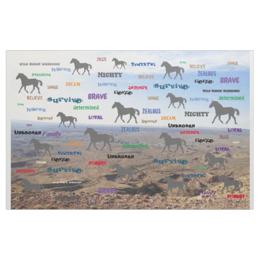 Wild Horses of Sand Wash Basin Fabric