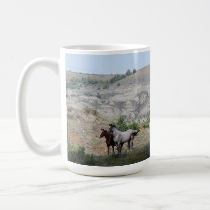 Wild Horses of Theodore Roosevelt National Park Coffee Mug
