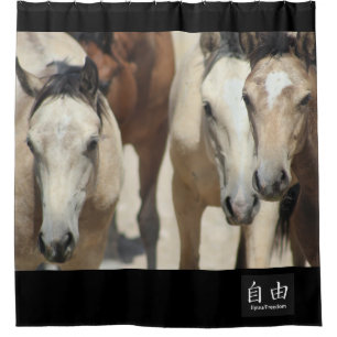 WILD HORSES OF UTAH FREEDOM Shower Curtain