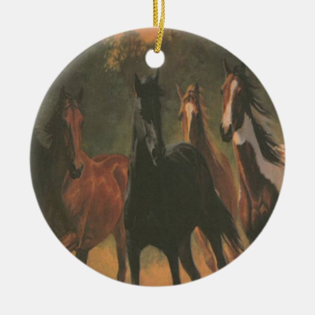 Wild Horses Ornament (Front)