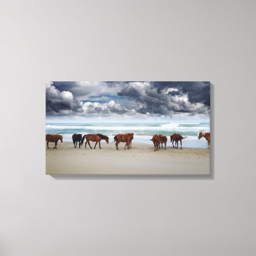 Wild Horses Outer Banks NC Canvas Print