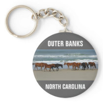 Wild Horses Outer Banks NC Keychain