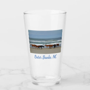 Wild Horses Outer Banks OBX Corolla Beer Pint Glass