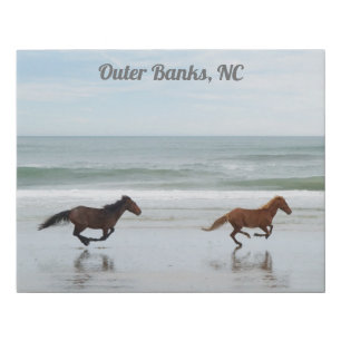 Wild Horses Outer Banks OBX Corolla NC Faux Canvas Print