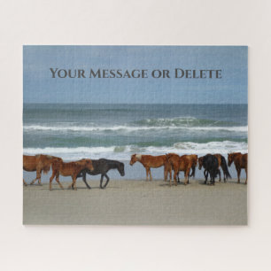 Wild Horses Outer Banks OBX Corolla NC Jigsaw Puzzle