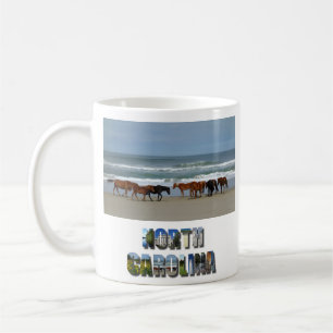 Wild Horses Outer Banks OBX NC Corolla Coffee Mug