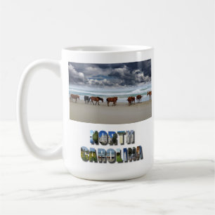 Wild Horses Outer Banks OBX NC Corolla Coffee Mug
