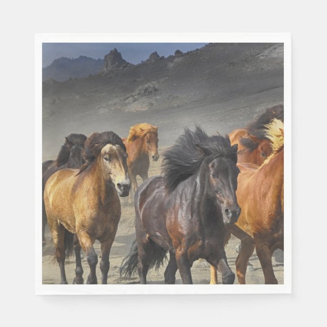 Wild Horses Paper Napkins (Front)