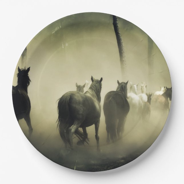 Wild Horses Paper Plates (Front)