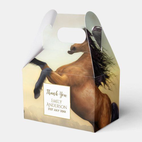 Wild HORSES Party Supplies Equestrian _ ADD PHOTO Favor Boxes
