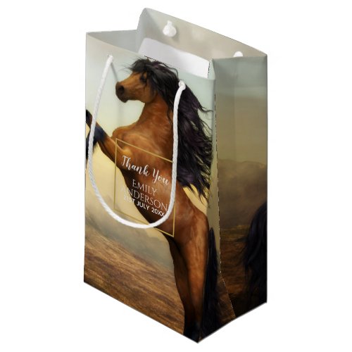 Wild HORSES Party Supplies Equestrian _ ADD PHOTO Small Gift Bag