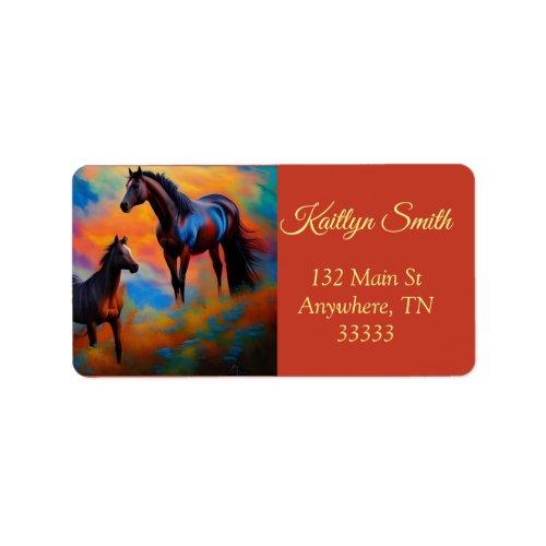 Wild Horses personalize Label