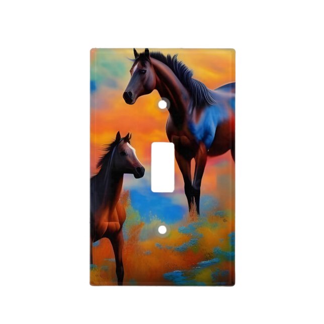 Wild Horses *personalize* Light Switch Cover (Front)