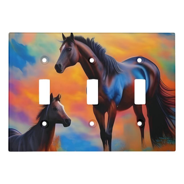 Wild Horses *personalize* Light Switch Cover (Front)