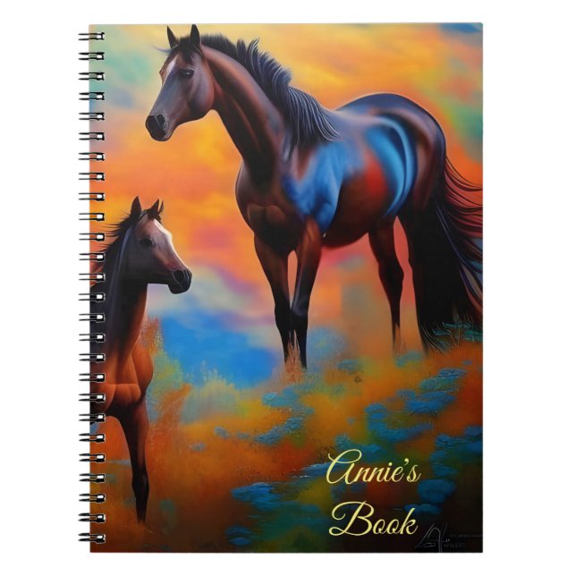 Wild Horses *personalize* Notebook (Front)