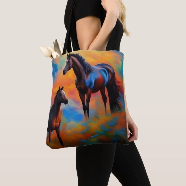 Wild Horses *personalize* Tote Bag (Close Up)