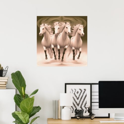 Wild Horses Print Value Poster Paper Matte