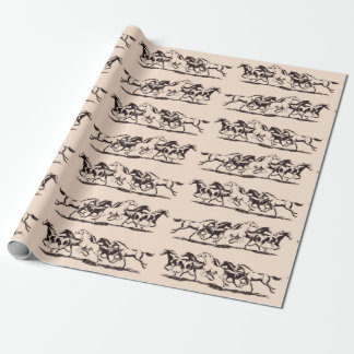 wild horses print wrapping paper